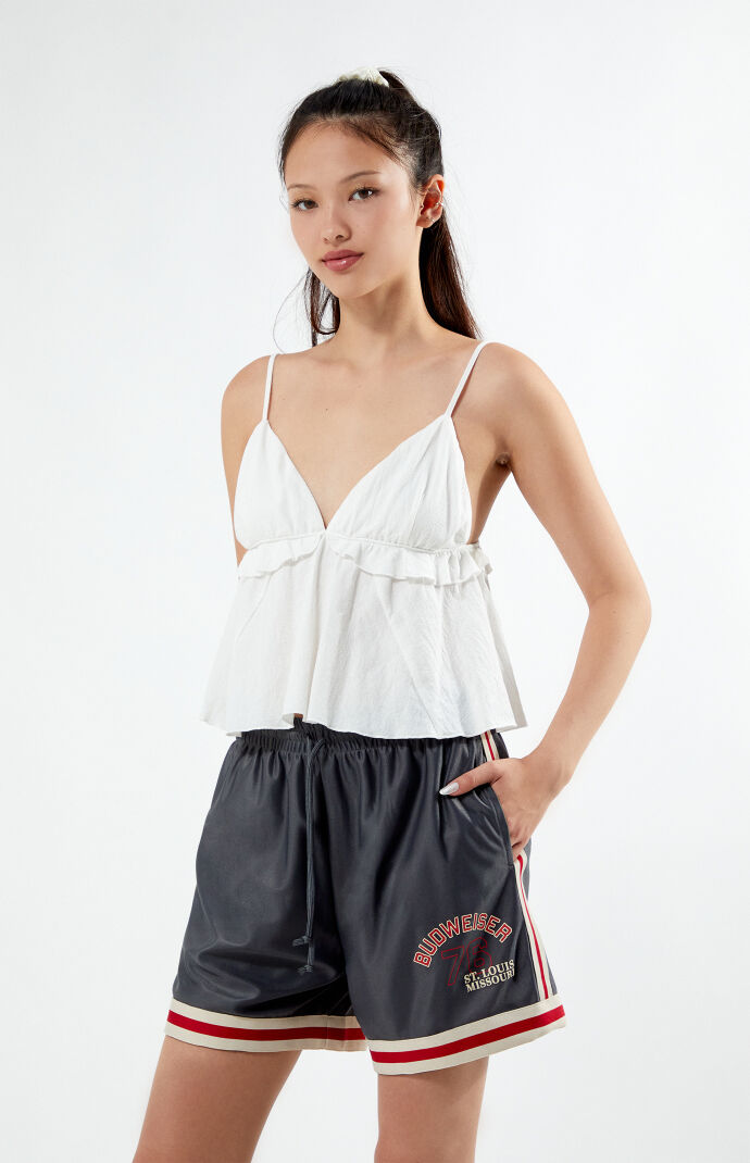 Budweiser Women s by Pacsun Basketball Shorts in Dark Gray Size Medium