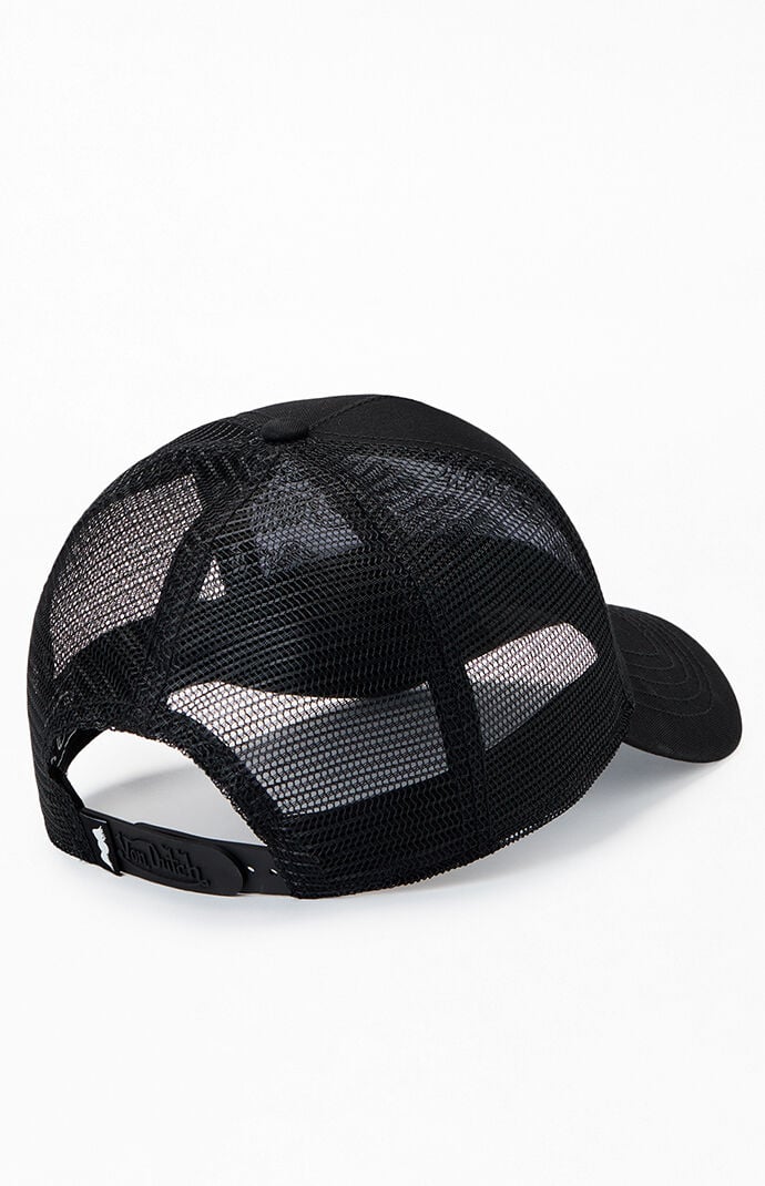 Von Dutch Black Staple Trucker Hat