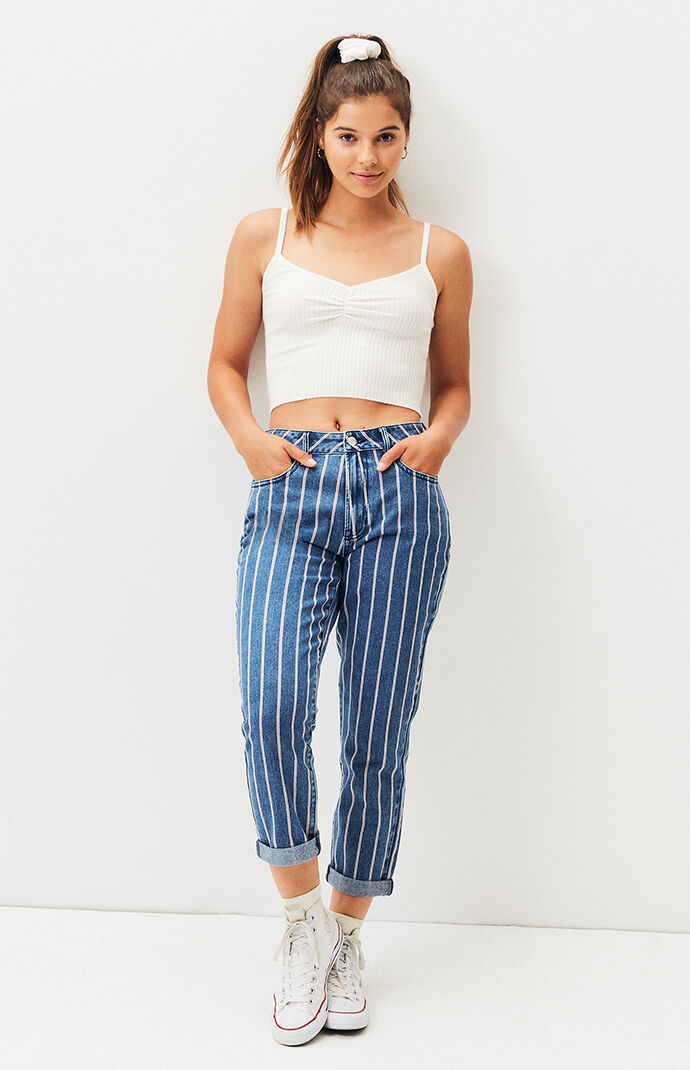 pacsun black and white striped pants