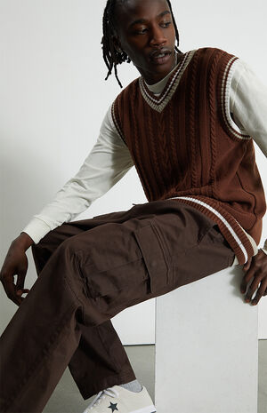 Brown Cargo Comfort Stretch Pants image number 2