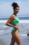 Green Miami Cutout Cropped Bikini Top Green Miami Cutout Cropped Bikini Top image number null