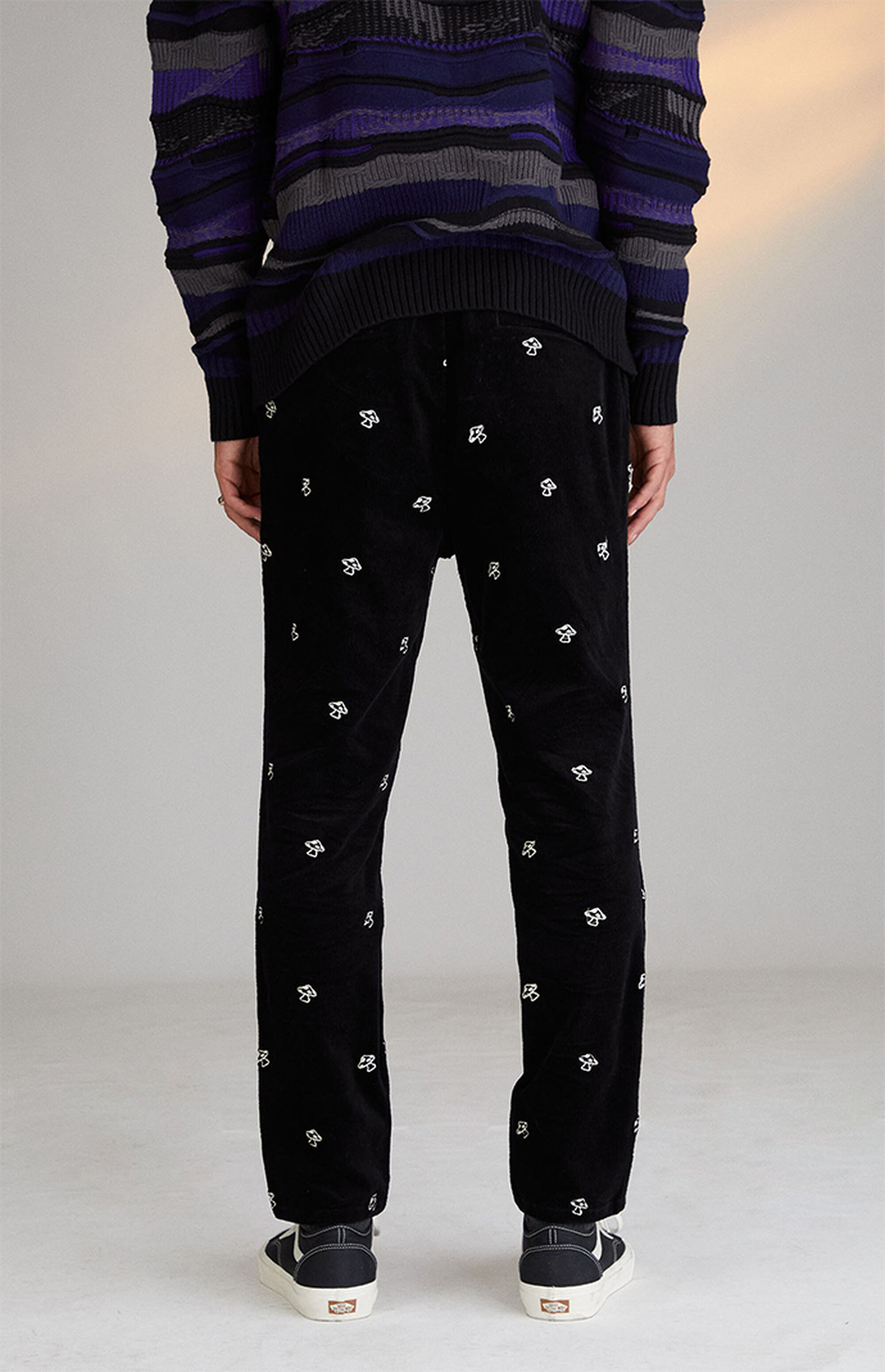 PacSun Embroidered Corduroy Trouser Pants PacSun