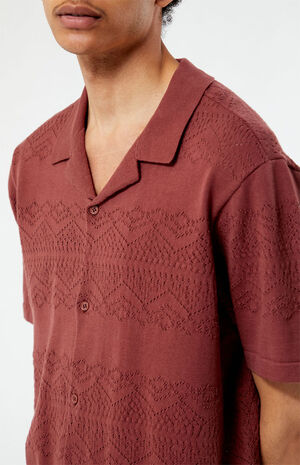 Hudson Burgundy Oversized Camp Shirt image number 2