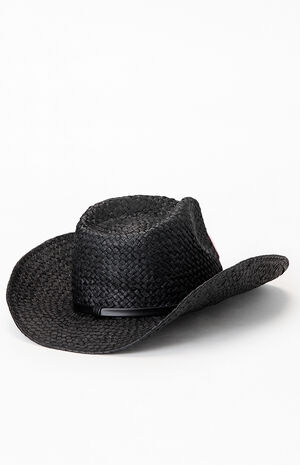 Black Straw Cowboy Hat image number 2