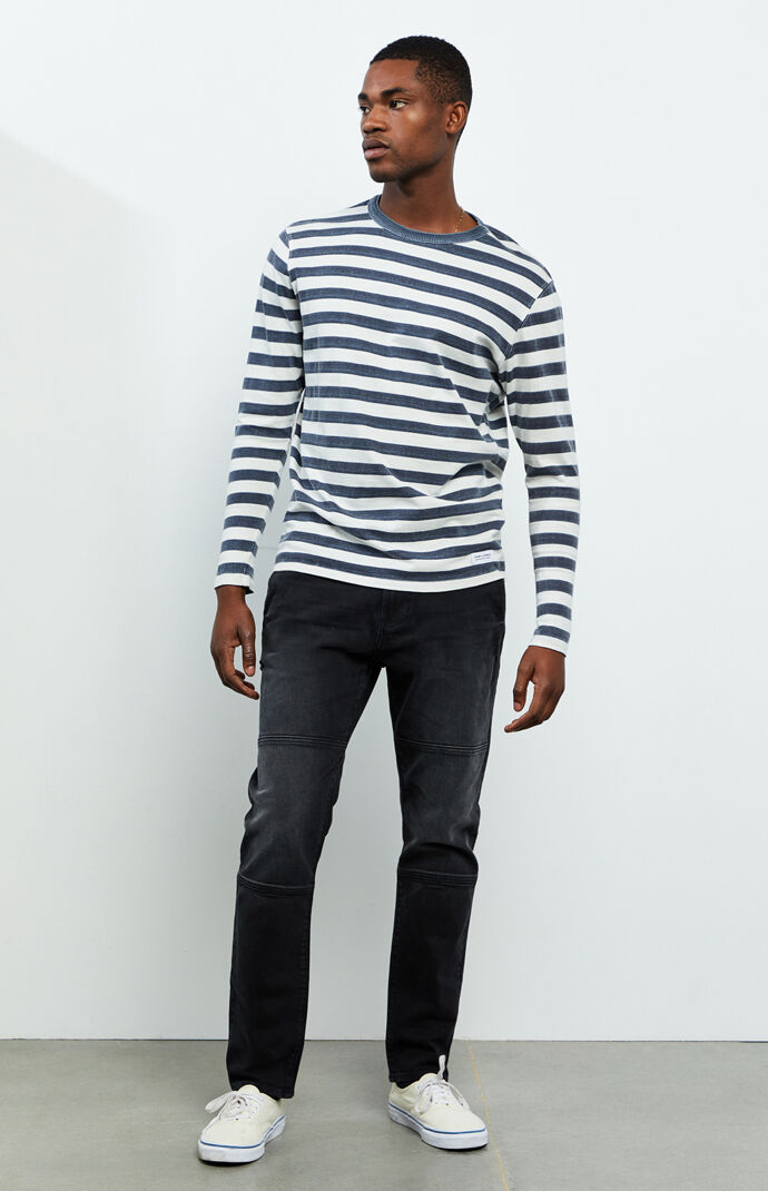 Nathan Black Slim Fit Taper Jeans