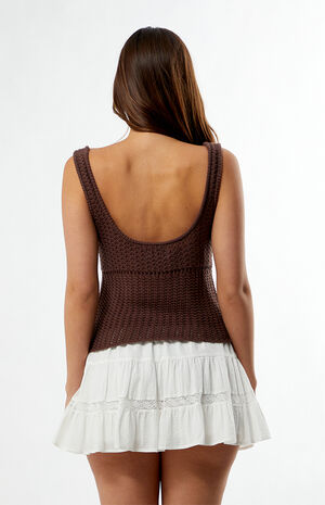 Mandy Crochet Button Front Tank Top image number 5