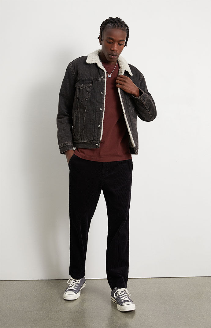 Grey sherpa denim jacket sale