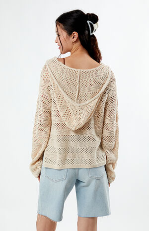 After Beach Break Hooded Poncho Sweater image number 3