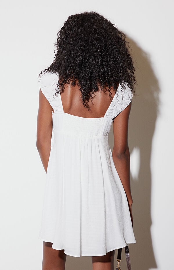 pacsun white dress with pink bows Pacsun White Dress with Pink Bow
