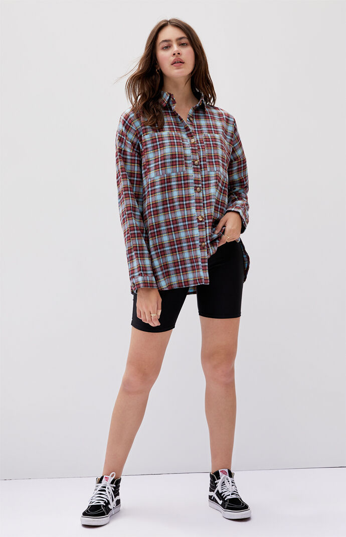 Oversized Boyfriend Flannel Shirt