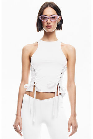 Bisous Lace-Up Top image number 1