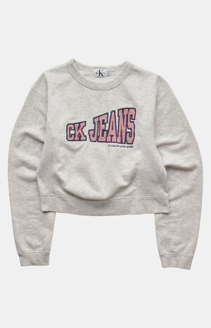 2000s Calvin Klein Jeans Crew Neck Cropped Sweatshirt image number 1