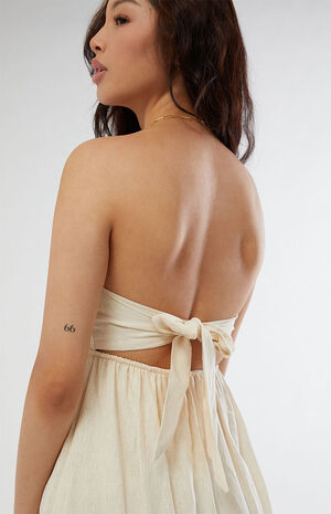 Tie Back Strapless Mini Dress image number 2