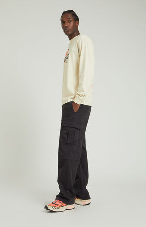 Stretch Brody Black Cotton Cargo Pants image number 2