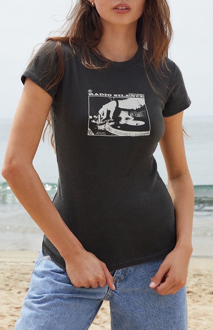 John Galt Black Hailie Radio Silence T-Shirt