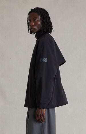 Vintage Black Half Zip Track Jacket image number 2