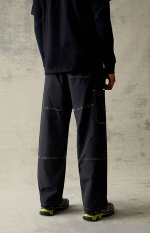Black Technical Baggy Cargo Pants image number 4