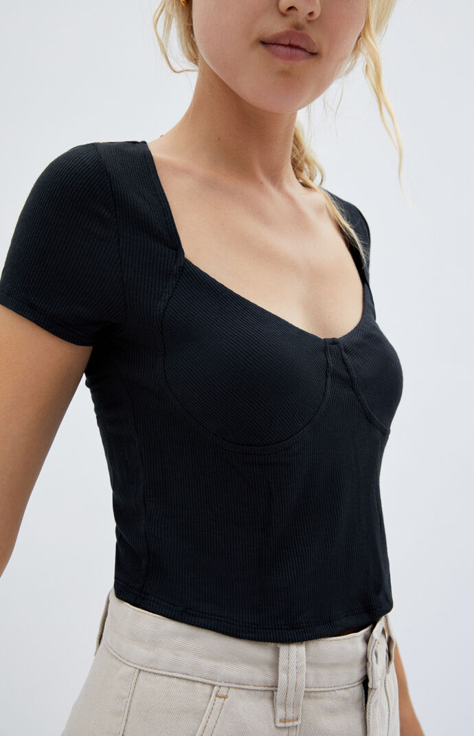ribbed bustier top