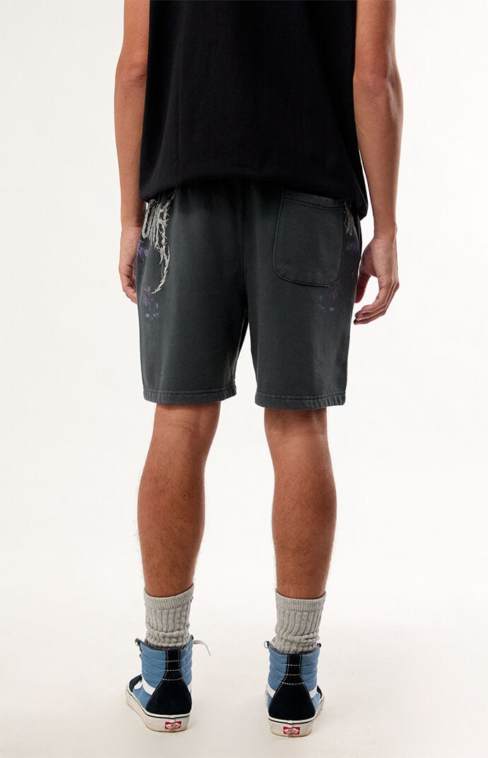 Pacsun Skull Fleece Sweat Shorts