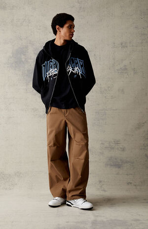 Canvas Brown Parachute Pants image number 1