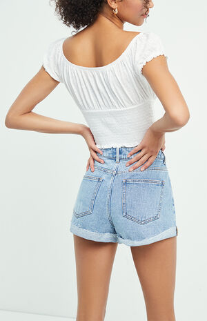 Aquarius Denim Mom Shorts image number 4