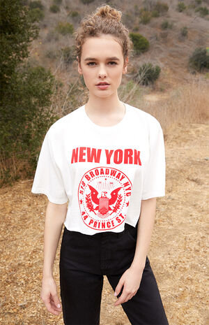 Broadway NY Cropped T-Shirt image number 2