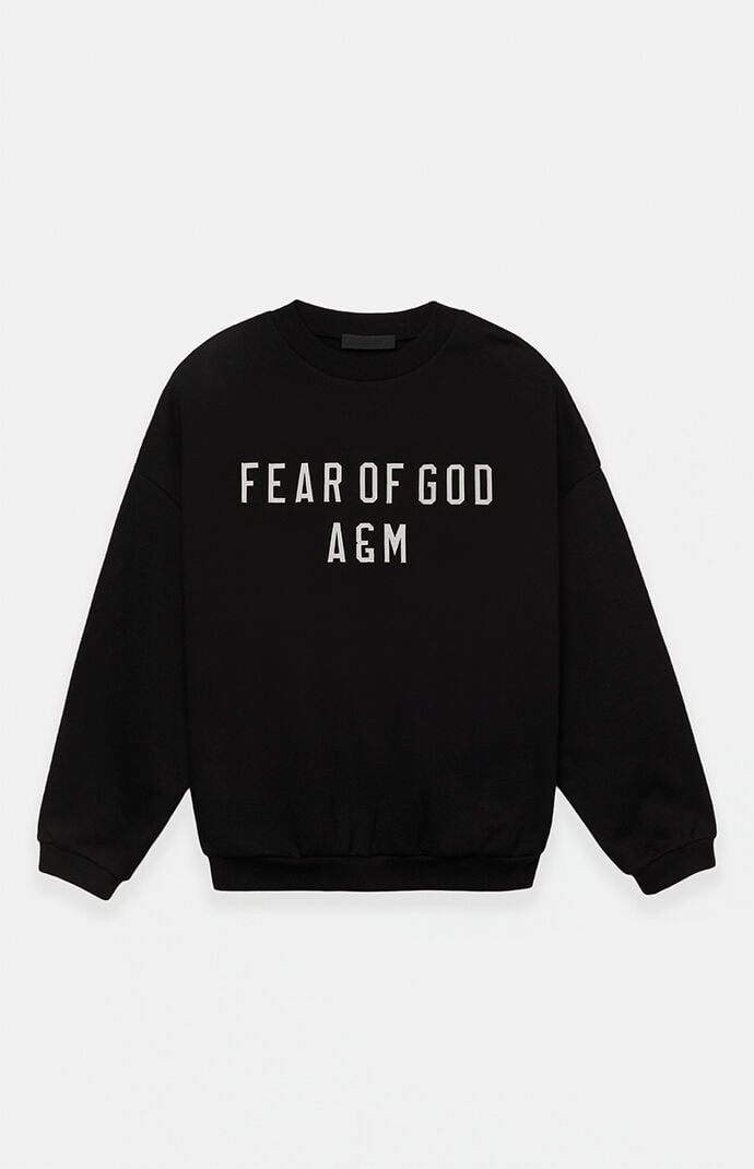 Fear of God Black Heavy Fleece Crew Neck Sweatshirt Fear of God Black Heavy Fleece Crew Neck Sweatshirt