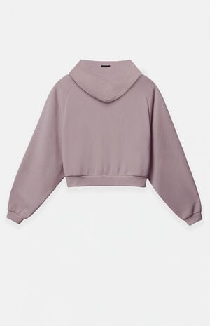 Women's Faded Mauve Campus '90s Cropped Hoodie image number 2