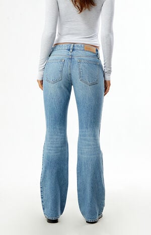 Jade Low Rise Bootcut Jeans Double Button Light Blue image number 3
