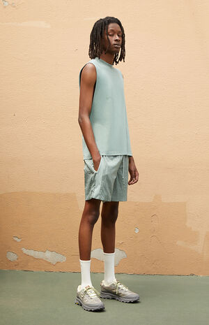 Seafoam Vintage Wash Cut Off Muscle T-Shirt image number 6