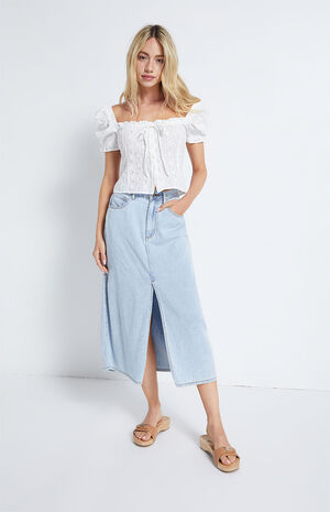 Eyelet Puff Sleeve Top image number 4