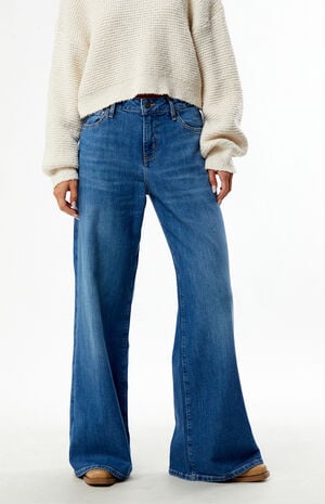 G13 Medium Blue Low Rise Extra Wide Leg Jeans image number 1