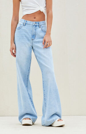Light Indigo Mid Rise Extreme Baggy Jeans image number 2