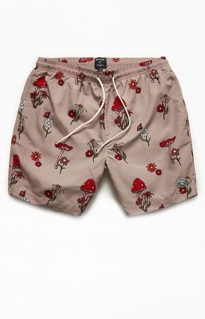 Recycled Shrooms 17" Swim Trunks image number 1