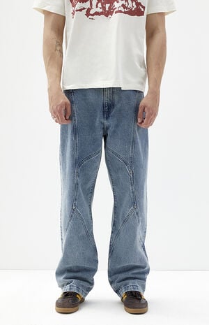 Medium Indigo Baggy Jeans image number 3