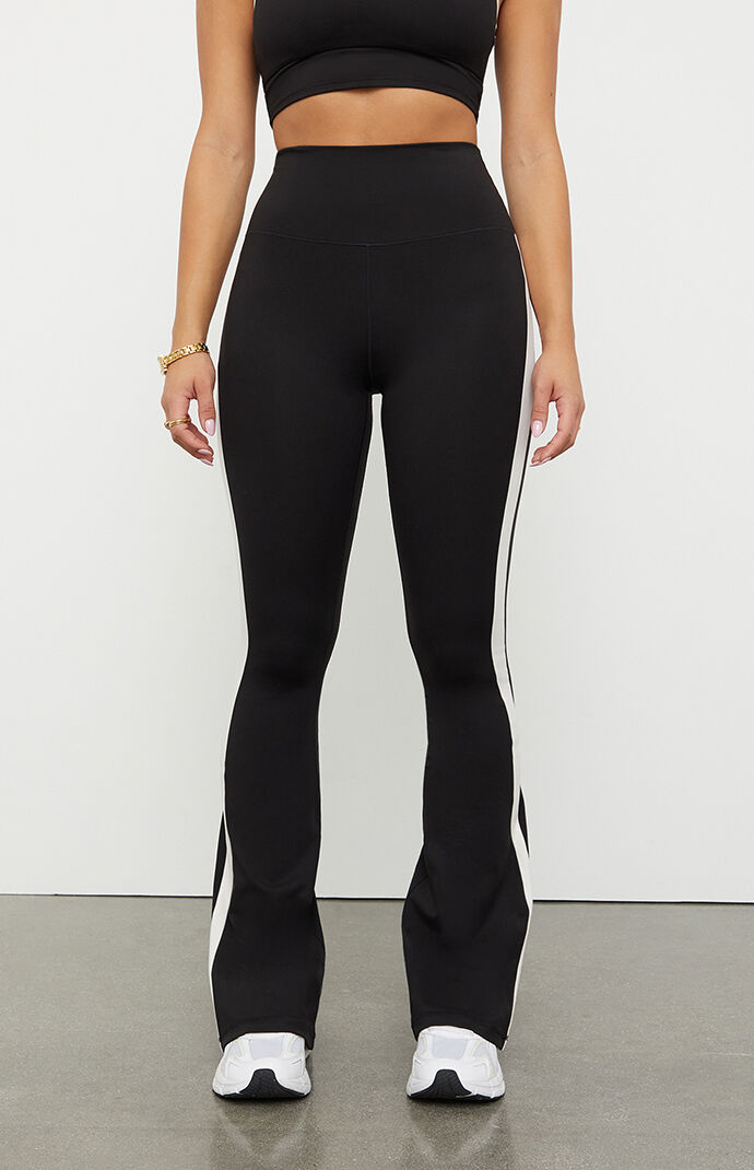 PAC 1980 PAC WHISPER Active Classic Stripe Flare Yoga Pants