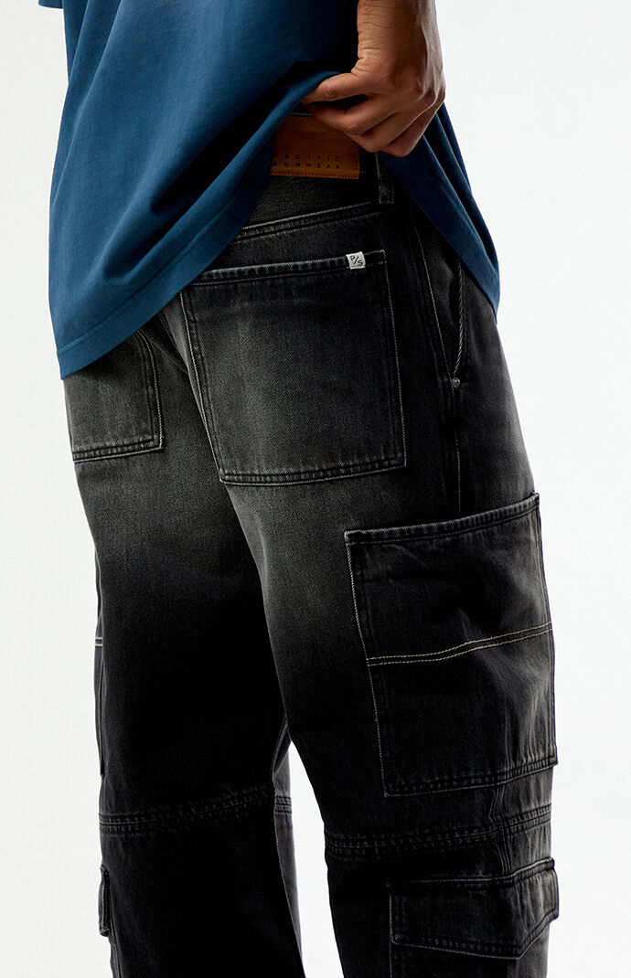Pacsun Dylan Baggy Jeans Cargo Faded Black