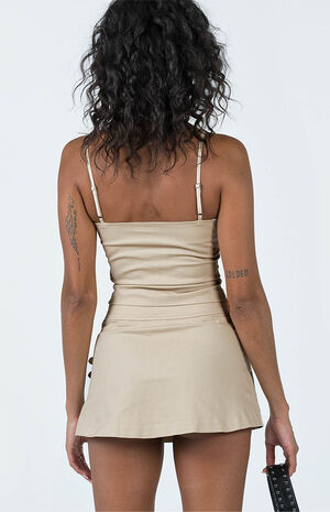 Taupe Back 2K Mini Skirt image number 4