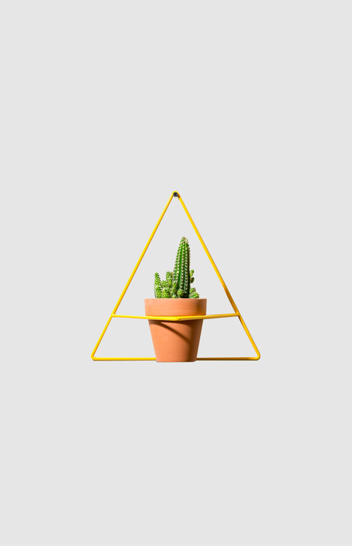 Yellow Triangle Wall Planter