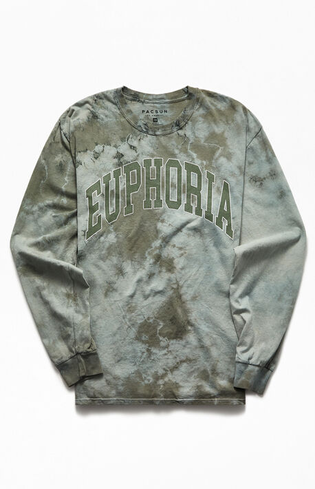 Euphoria Long Sleeve Tie-Dyed T-Shirt