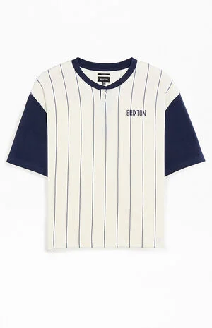 Striped Boxy Baseball T-Shirt image number 1