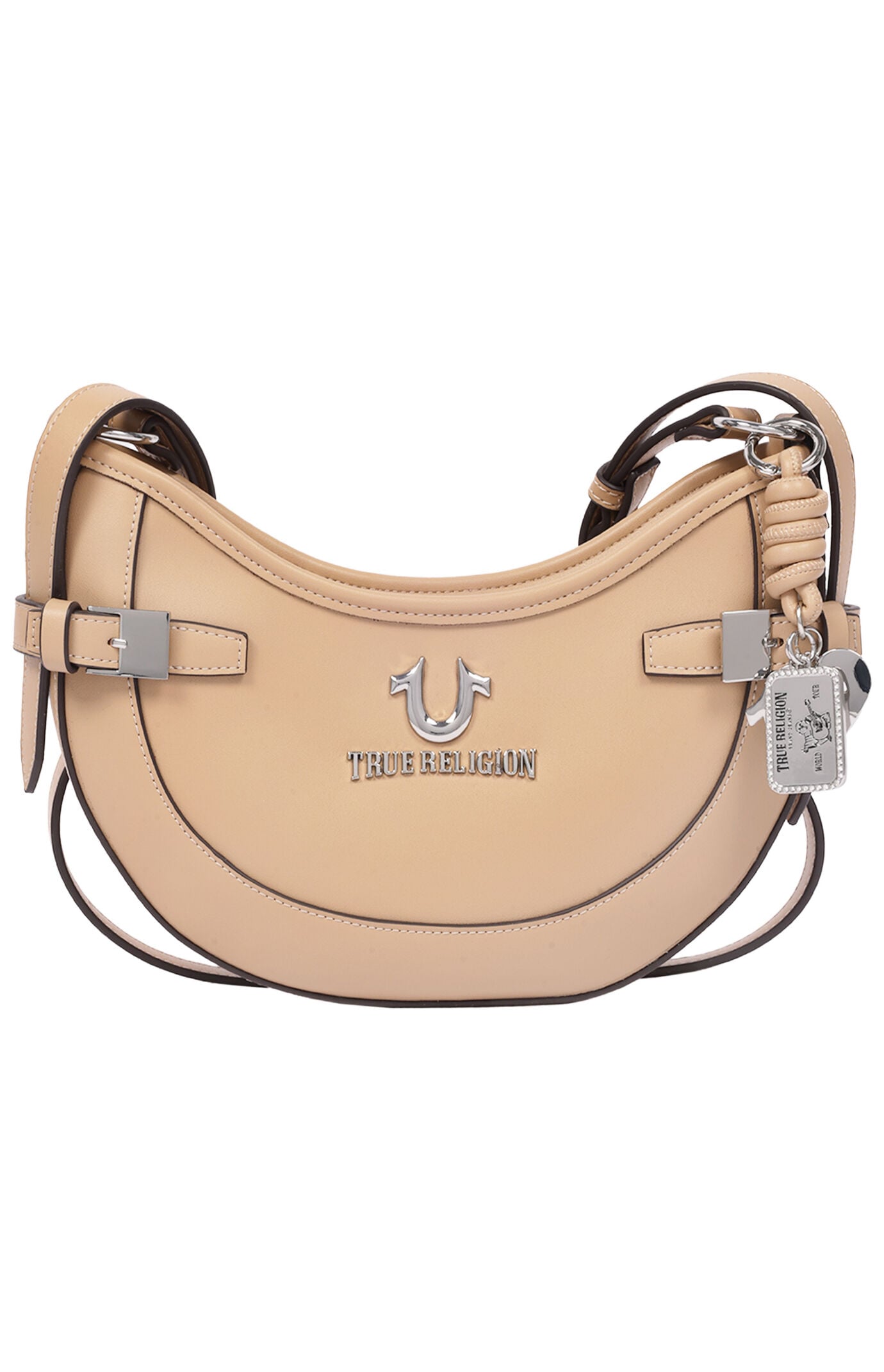 True Religion Blake Smooth Faux Leather Belted Hobo Bag