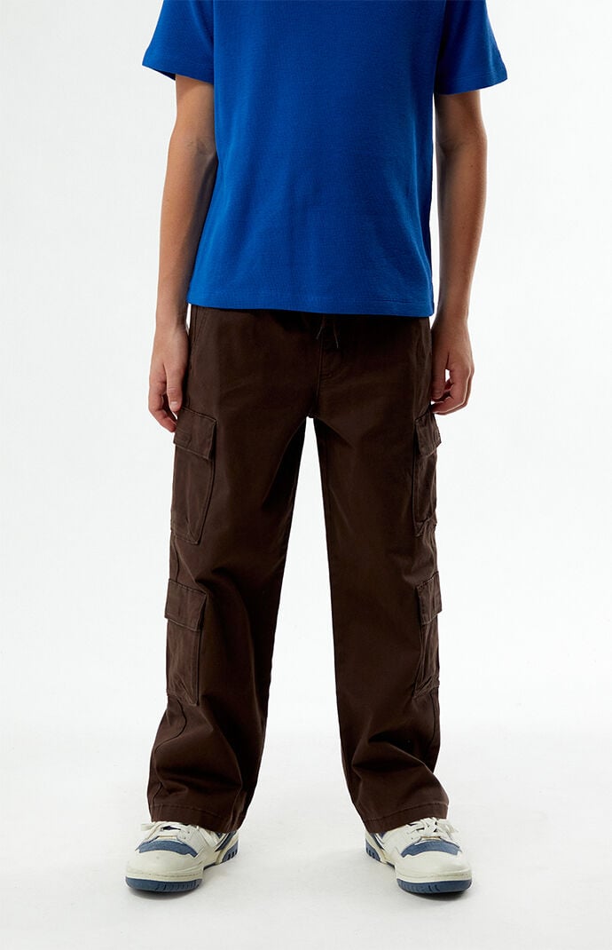 Pacsun Kids Baggy Pants Stretch Cargo Brown