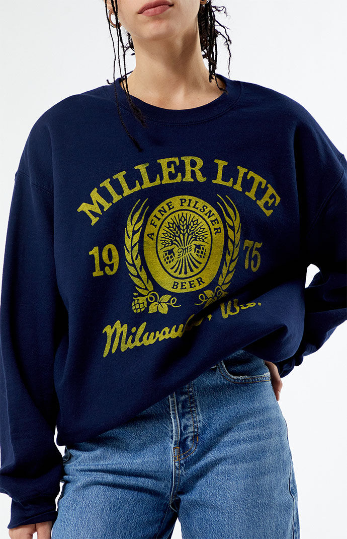 Miller lite crew neck sweatshirt hotsell