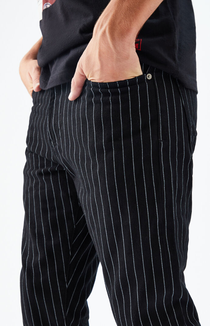 Striped Slim Taper Jeans