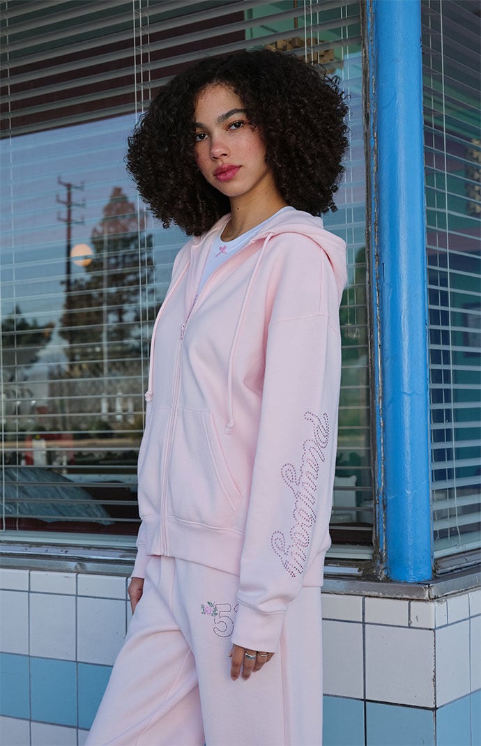 LA Hearts Americana Cropped Half Zip Sweatshirt PacSun PacSun