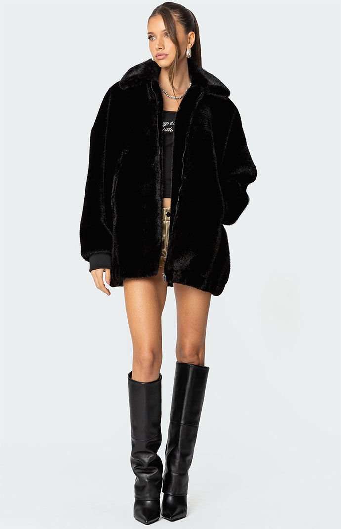 LEINWÄNDE ラインヴァンドMama's Faux-fur Jacket LEINWÄNDE ラインヴァンドMama´s Faux-fur Jacket レディース