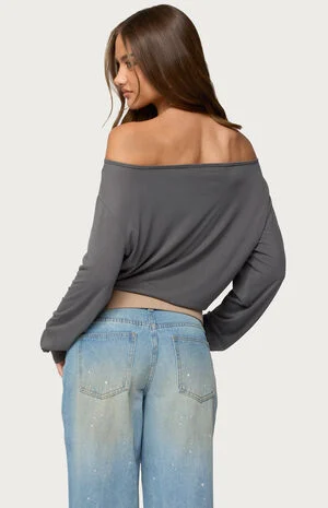 Nannie Off Shoulder Oversized Top image number 3