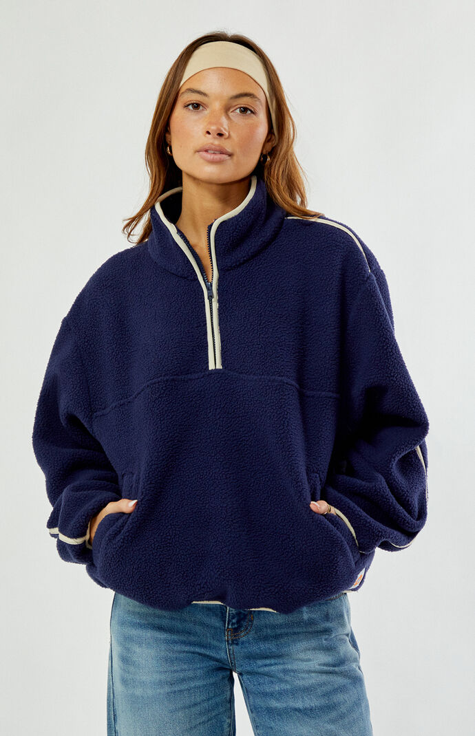 Rhythm Camp Half Zip Sherpa Pullover Sweatshirt