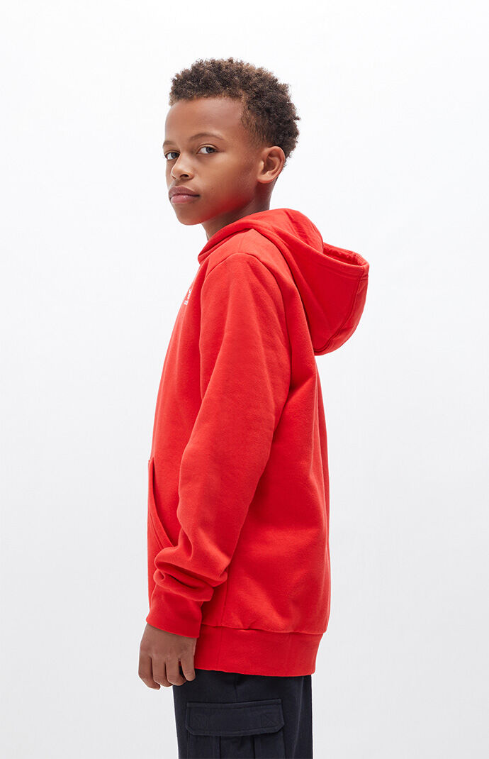 adidas Kids Red Essential Hoodie PacSun